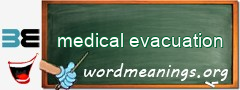 WordMeaning blackboard for medical evacuation